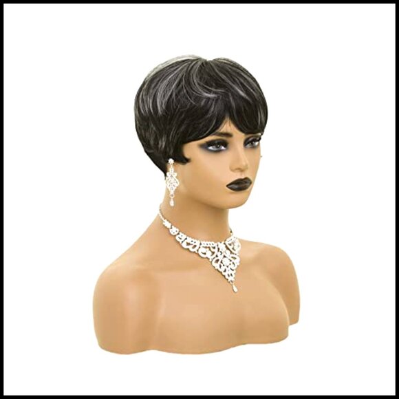 Synthetic Pixie Straight Wig Glueless Adjustable Cap Soft Thick Hair main image 5